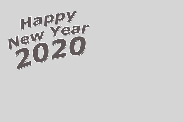 Szöveg boldog új évet 2020. Boldog új évet üdvözlőlap. 2020 illusztráció. Kínai Patkány éve plakát, banner, szórólap sablon. — Stock Fotó
