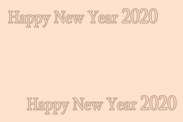 テキストハッピーニューイヤー2020。新年おめでとうグリーティングカード。2020年のイラスト。中国のラットのポスター、バナー、チラシテンプレート. — ストック写真