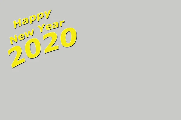 Tekst gelukkig Nieuwjaar 2020. Happy New Year wenskaart. 2020 afbeelding. Chinees jaar van de rat poster, banner, flyer sjabloon. — Stockfoto