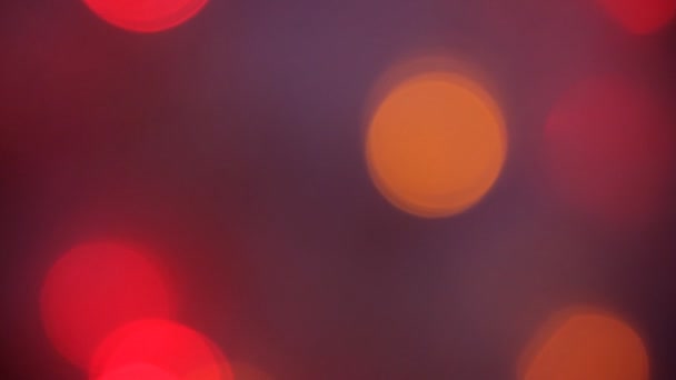 Blinking Colorful Garlands Bokeh Effect Blurred Loop Able Elements Used — Stock Video