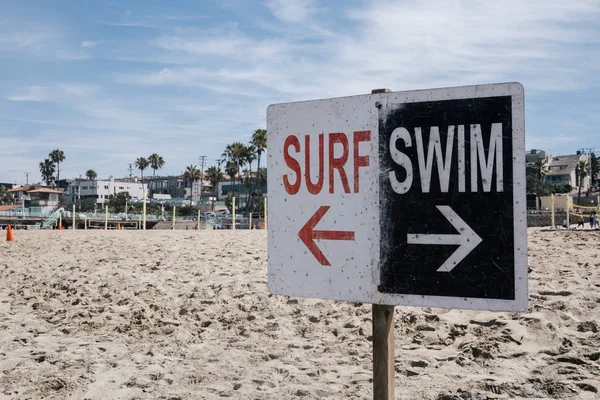 Panneau Surf Natation Plage — Photo