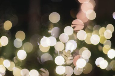 Bokeh from Christmas lights create a dreamy feel clipart