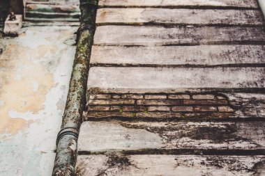 Eski bina eski tuğla duvar 