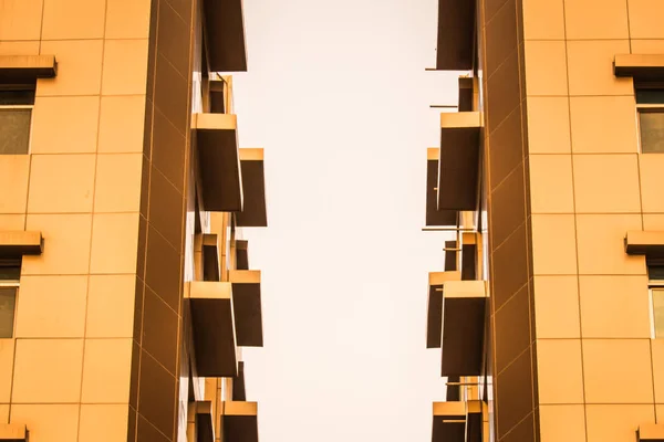 Modern bina, mimari arka plan abstract, duvarları altın