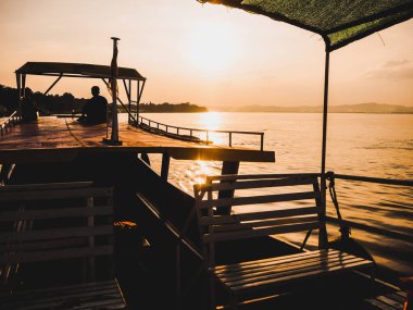 Irrawaddy Nehri (Ayeyarwaddy) Bagan, Myanmar (Burma on Sunset)