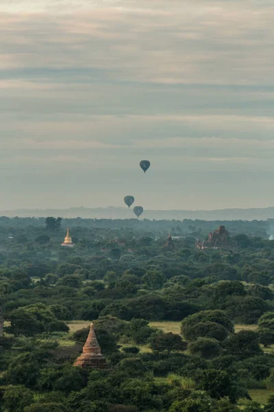 Pohled Krajinu Starověký Chrám Pagody Staré Bagan Myanmar — Stock fotografie