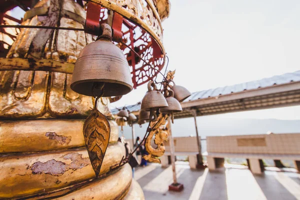 Iron small bell hanging from pagoda in Myanmar