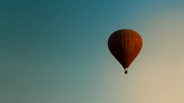 Bagan Myanmar Října 2019 Mnoho Horkovzdušných Balónů Létajících Nad Chrámy — Stock fotografie