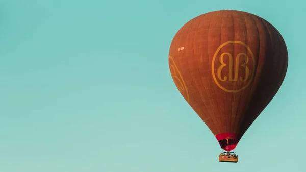 Bagan Myanmar Října 2019 Mnoho Horkovzdušných Balónů Létajících Nad Chrámy — Stock fotografie