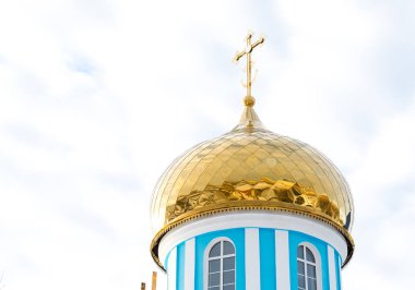 Rus kilise, kırpma, kopya alanı kilisenin yaldızlı kubbesi