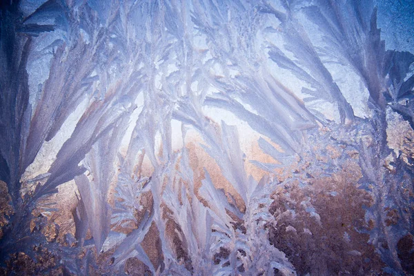 Patrón Helado Vidrio Fondo Abstracto Navidad Invierno Fondo Hielo Vidrio — Foto de Stock