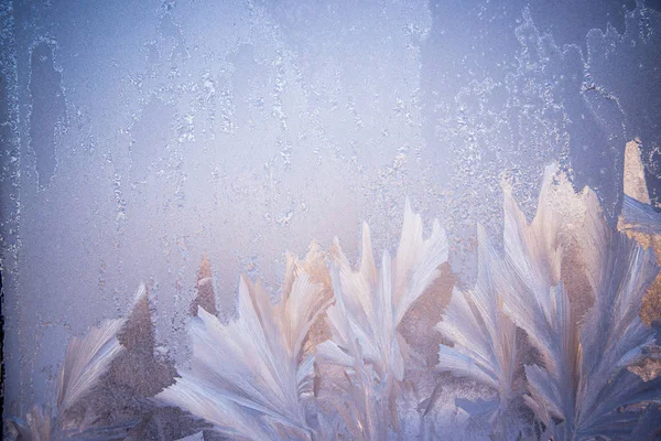 Patrón Helado Vidrio Fondo Abstracto Navidad Invierno Fondo Hielo Vidrio — Foto de Stock