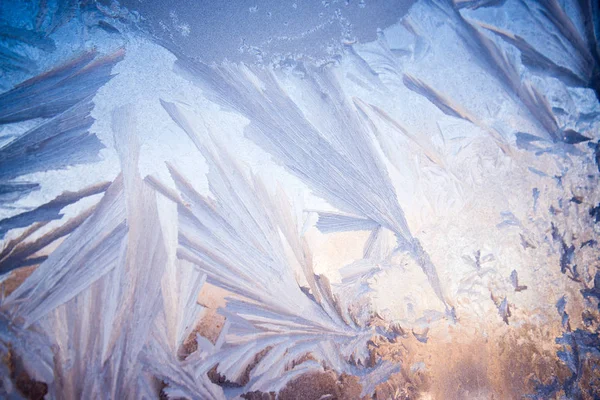 Patrón Helado Vidrio Fondo Abstracto Navidad Invierno Fondo Hielo Vidrio — Foto de Stock