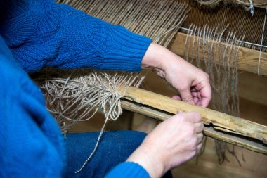 Geleneksel rustik tezgâhı. Rusya Ural