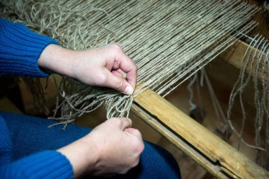 Geleneksel rustik tezgâhı. Rusya Ural