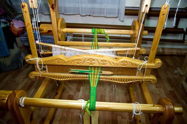 Traditional Rustic Loom Russia Ural — Stock Photo, Image