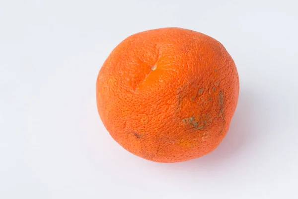 Tangerine Clementine Met Groen Blad Geïsoleerd Een Witte Achtergrond Oude — Stockfoto