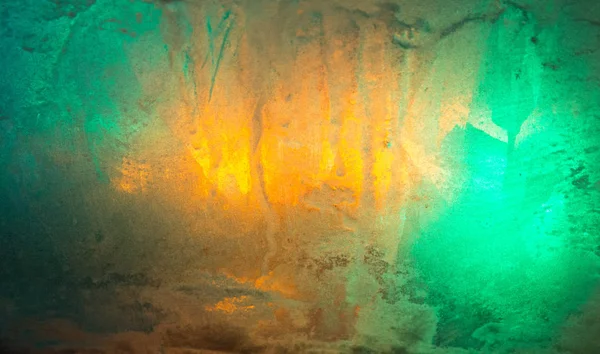 얼음의 녹색 광선 — 스톡 사진