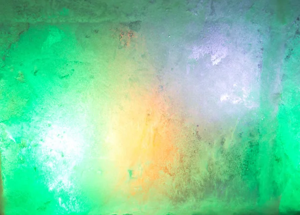 Zöld fény a jég — Stock Fotó