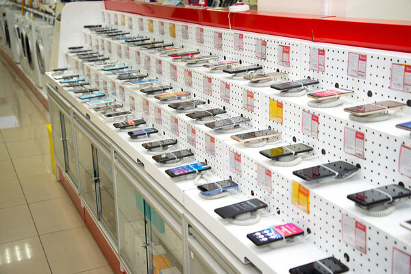 Челябинская область, Россия - февраль 2019 года. Бытовая электроника
