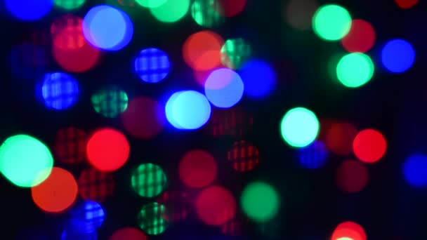 Kleurrijke Bokeh Lichteffecten Intreepupil Gekleurde Lampen Schijnt Zeer Grote Lichten — Stockvideo