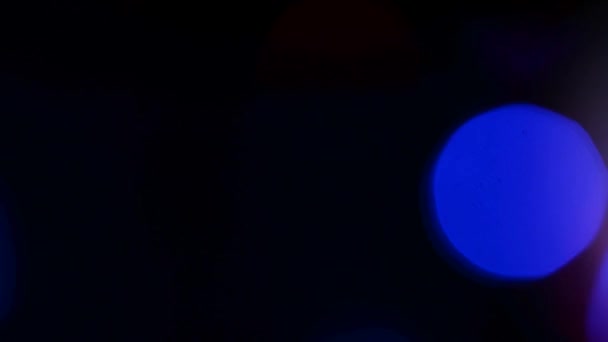 Kleurrijke Bokeh Lichteffecten Intreepupil Gekleurde Lampen Stralende Zeer Grote Lichten — Stockvideo