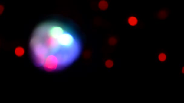 Effetti Luce Bokeh Colorati Luci Colorate Sfocate Brillanti Luci Molto — Video Stock