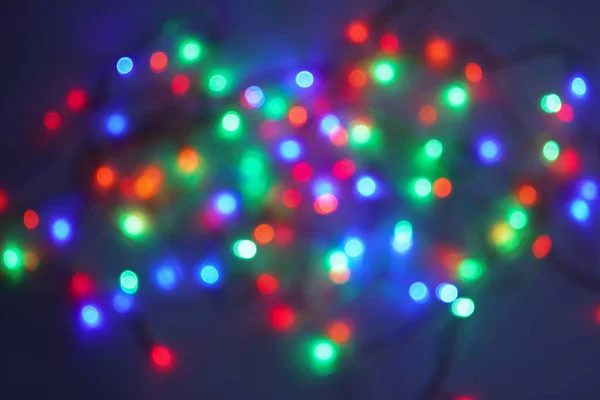 Lumière multicolore abstraite.Concept de Noël. Bokeh lumières fond . — Photo