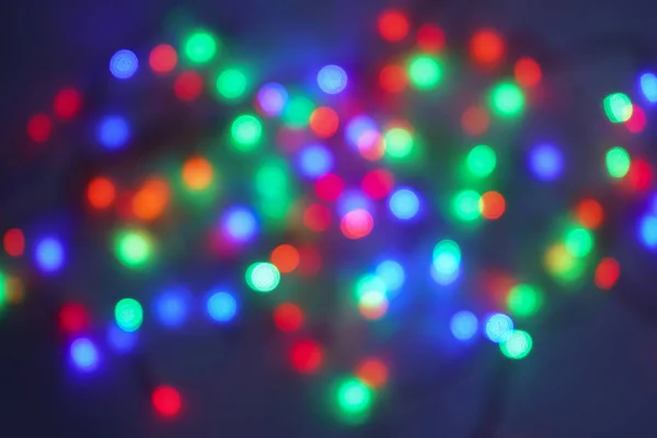 Lumière multicolore abstraite.Concept de Noël. Bokeh lumières fond . — Photo