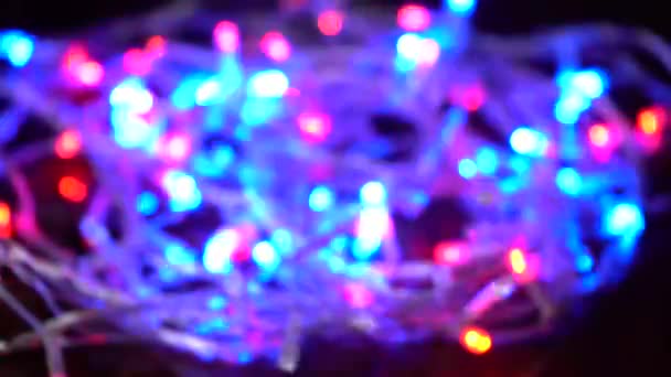 추상적인 크리스마스 배경으로 이상적입니다 빛으로 흐려진 — 비디오