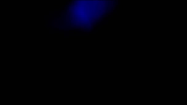 Luminoso Blu Calma Lampeggia Sul Bordo Superiore Della Cornice Uno — Video Stock