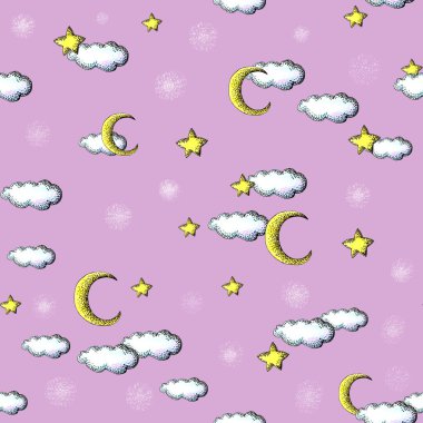 Rüya gören zürafalarla grafik desen