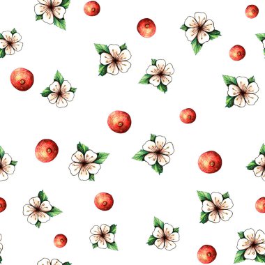 Kiraz çileğiyle grafik desen