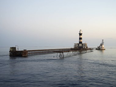 Mısır'ın Kızıldeniz'Daedalus adasının deniz feneri