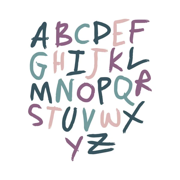 Inglês vector nursery alphabet. Letras, letras isoladas — Vetor de Stock