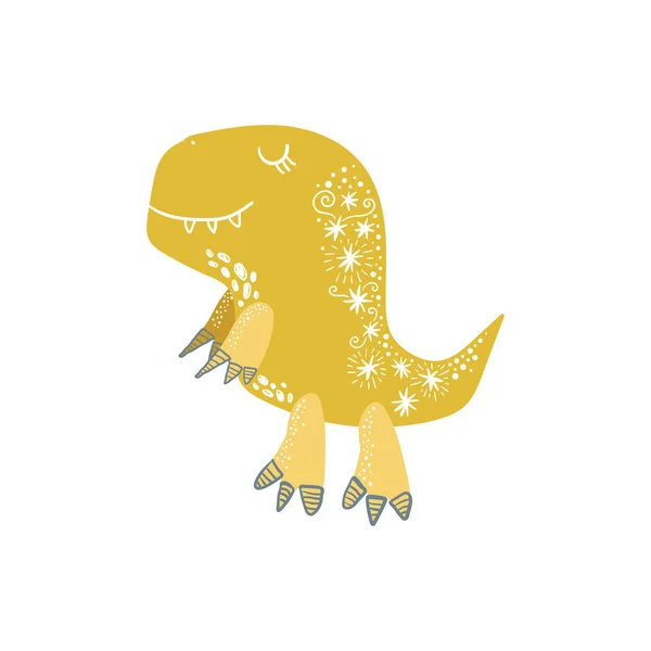 Vecteur Mignon Bébé Dinosaure Art Illustration Pépinière Peut Être Utilisé — Image vectorielle