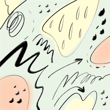 Soyut elle çizilmiş fırça konturu basit şekiller doku desen. İskandinav şık poster ya da giysi, kartları, ambalaj kağıdı ve diğer için. Vektör çizim