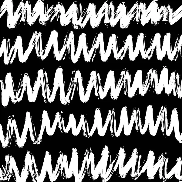 Black White Pattern Background Curvy Lines Vector Illustration — ストックベクタ