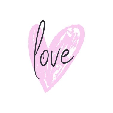 Vektör, küçük resim, elle çizilmiş. Yazı tipi, boho el yapımı kart yazı seviyorum. Sevgililer günü tebrik kartı, poster, afiş, t-shirt, diğer giyim ve daha fazlası.