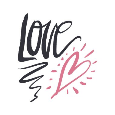 Vektör, küçük resim, elle çizilmiş. Yazı tipi, boho el yapımı kart yazı seviyorum. Sevgililer günü tebrik kartı, poster, afiş, t-shirt, diğer giyim ve daha fazlası. İzole