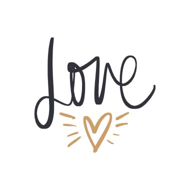 Vektör, küçük resim, elle çizilmiş. Yazı tipi, boho el yapımı kart yazı seviyorum. Sevgililer günü tebrik kartı, poster, afiş, t-shirt, diğer giyim ve daha fazlası. İzole