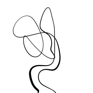 Vektör soyut el Siyah mürekkep şekli çekilmiş. Posterler, kartpostallar, t-shirtler için iyi ve diğer. Modern tarz. Beyaz arka plan üzerinde izole.