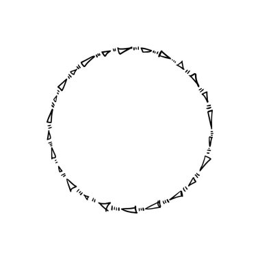 Vektör Afrika stil çerçevesi, desen. Poster ve başlık sayfası öğesi ve diğer. Beyaz arka plan üzerinde izole.