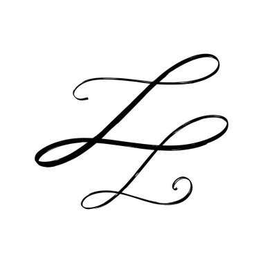 Elle çizilmiş kroki, vintage imza. Vektör sanat. Beyaz arka plan üzerinde izole.