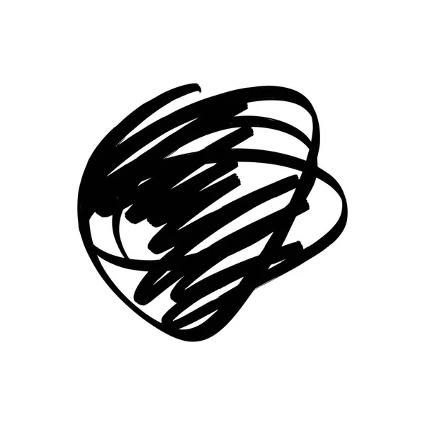 Tache Grunge Abstraite Coups Pinceau Gribouiller Conception Universelle Élément Décoration — Image vectorielle