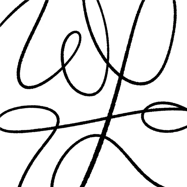 Простий Чорно Білий Векторний Візерунок Фон Заплутаними Лініями — стоковий вектор
