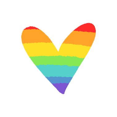 LGBT bayrak vektör. Gökkuşağının renkleri elle çizilmiş. Özgürlük kavramı.