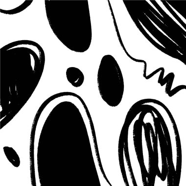 Vektör soyut İskandinav tek renkli desen posterler, kartpostallar, t-shirt ve diğer için. Elle çizilmiş modern şekiller.