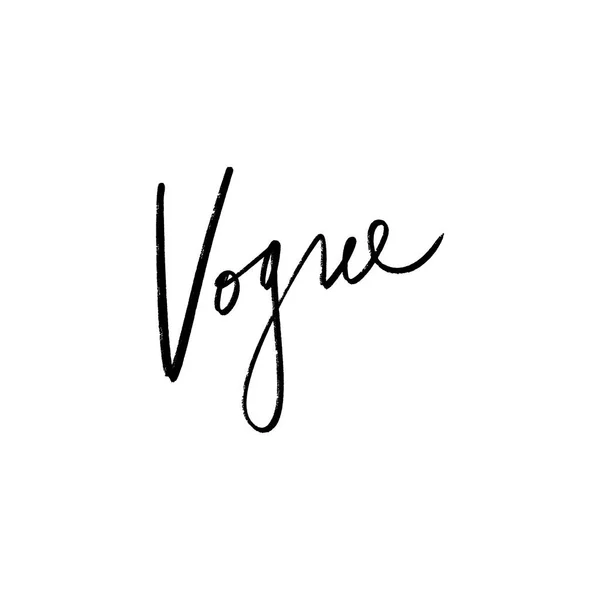 Vogue Texto Lettering Cartão Postal Moda Banner Imagem Vetorial Jpg — Vetor de Stock