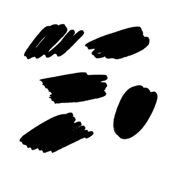 矢量抽象画笔黑色形状 模板的设计 — 图库矢量图片